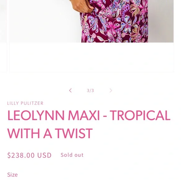 NWT Lilly Pulitzer LEOLYNN MAXI - TROPICAL WITH A TWIST size 12 - Picture 16 of 16